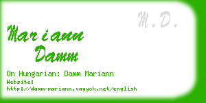 mariann damm business card